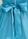 Ocean Blue Frock with Golden Work