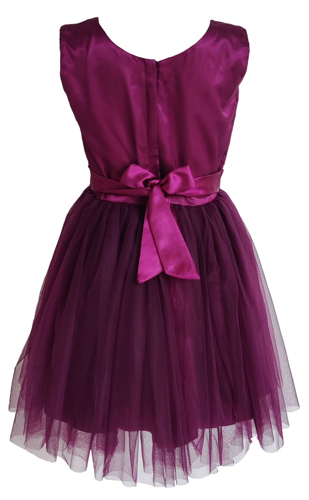 Wine Colored Straight Knee Length Frock