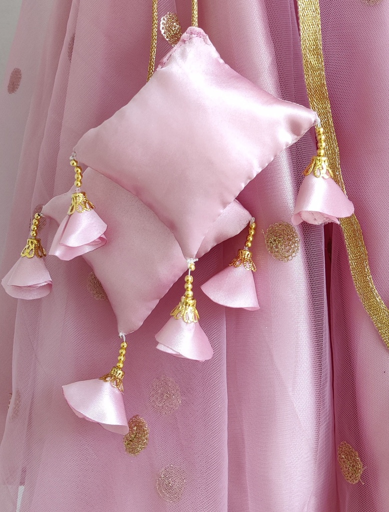 Ethnic Peach Color Lehenga with Boat Neck Blouse