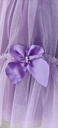 Lavender Purple Tulle Dress with Satin Ribbon and Beaded Work