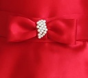 Red Satin Fluffy Princess Dress