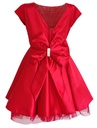 Red Satin Fluffy Princess Dress