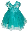 Turquoise Color Knee Length Midi Frock