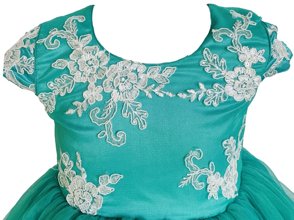 Turquoise Color Knee Length Midi Frock