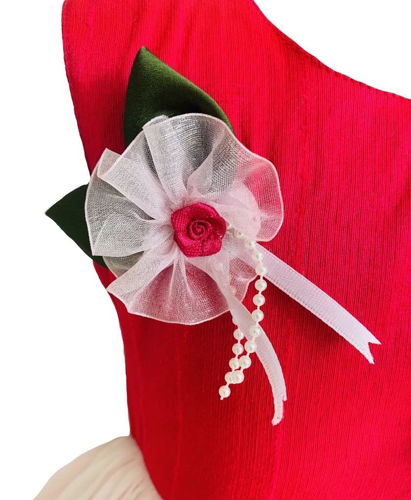 Baby Pink & Red Baby Frock