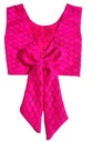 Rose Pink Crop Top with Knife Pleated Mango Yellow Skirt