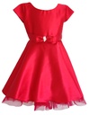 Red Satin Fluffy Princess Dress