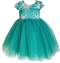Turquoise Color Knee Length Midi Frock