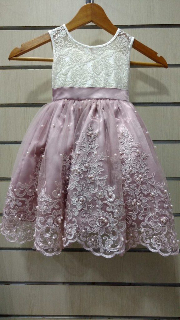 Sleeveless Net Frock