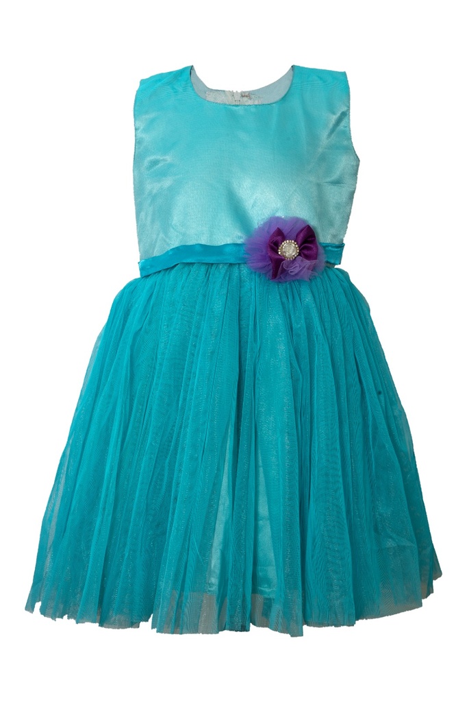 Flower Design "U" neck frock