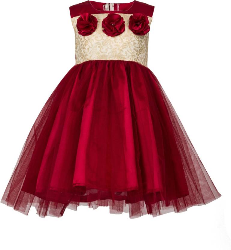 Gold Red Frock