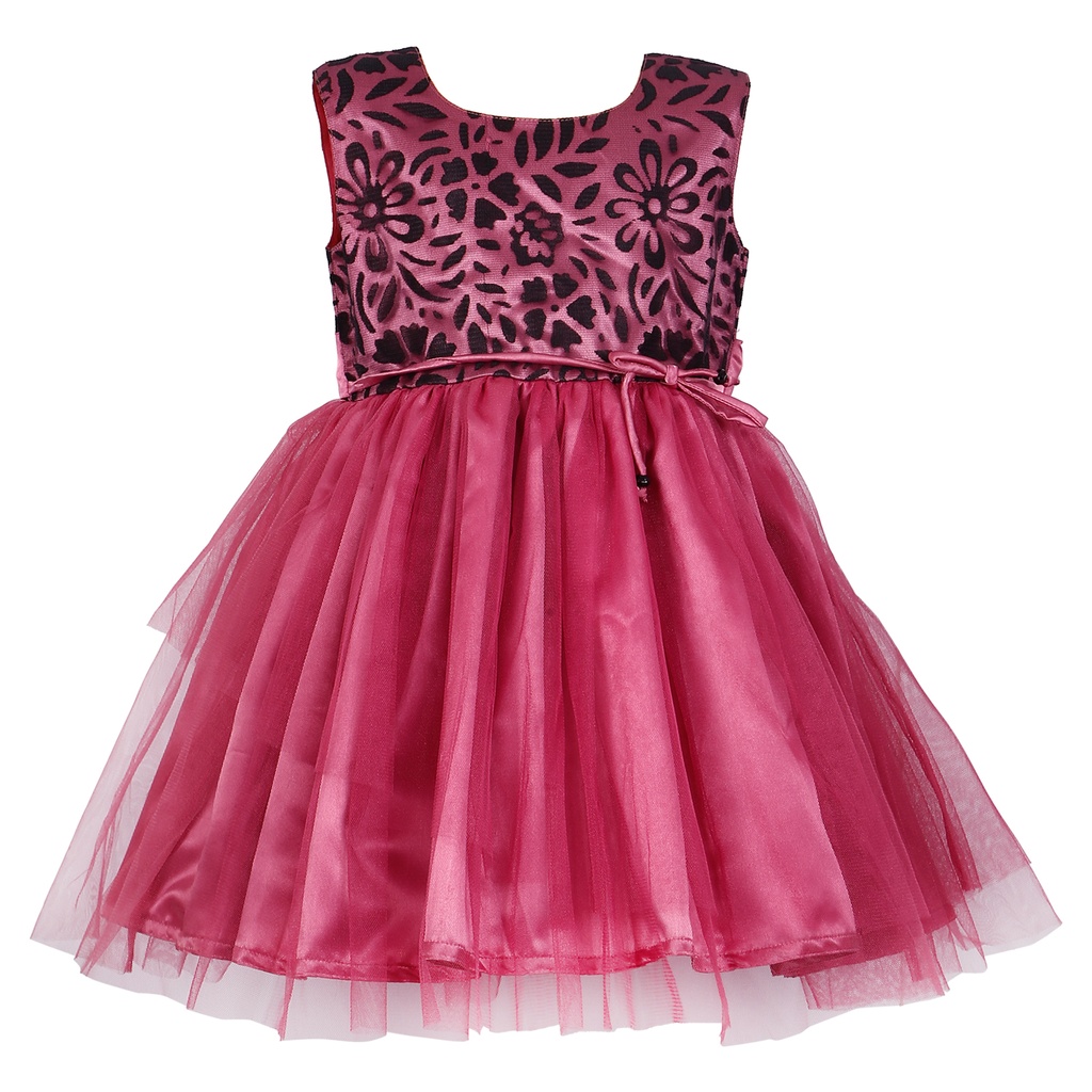 Black and Red Net Frock