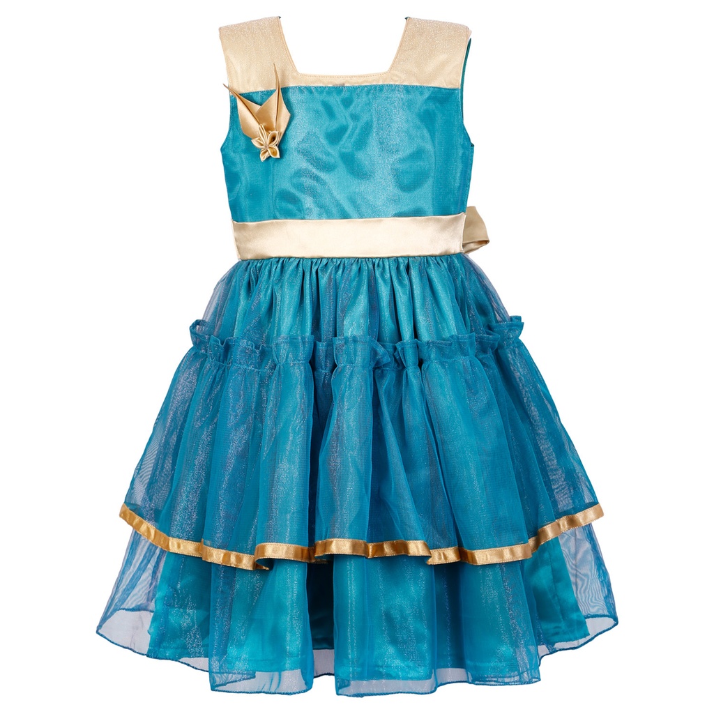 Butterfly Design with Double Layer Dress