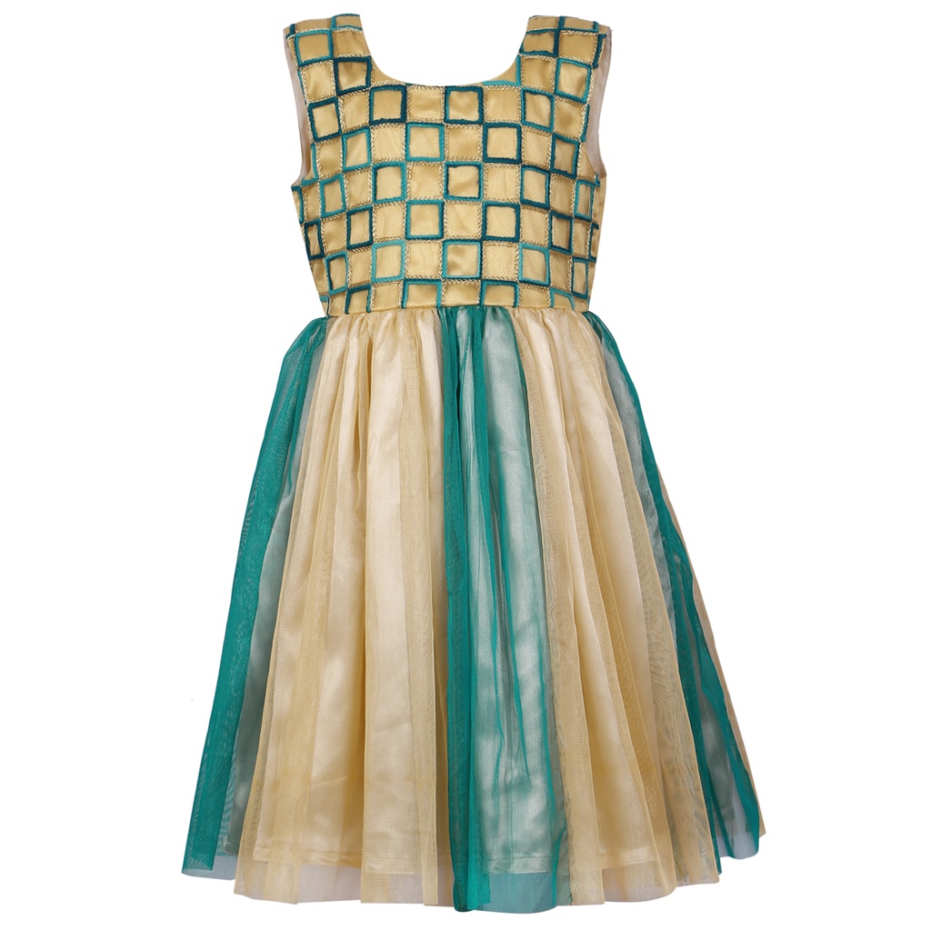 Multi Colour Square Neck Frock