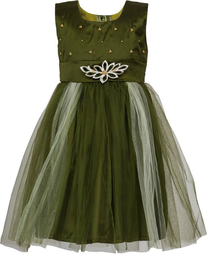 Scoop Neck Flower Design Frock