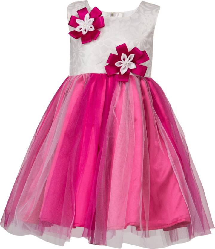 Flower Design With Net Frock