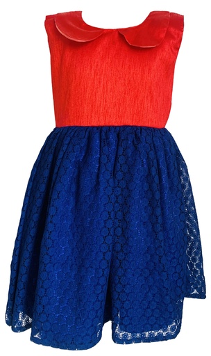 Baby Neck Frock with Dual Color